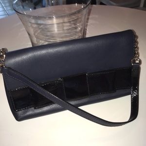 cute navy & black kate spade clutch, barely used